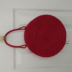 Purse, Straw, Red